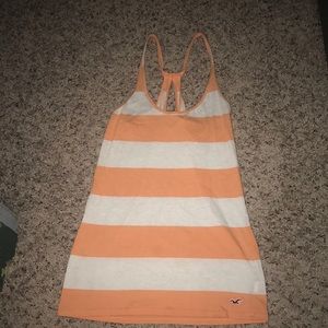 Orange and white striped tank top